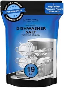 Aromasong Dishwasher Salt 19 LB - 100% Natural Water Softening Agent for Cleaner Dishes & Washer Reactivation