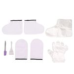 Paraffin Wax Bath Set, Wax Bath Mitts Set Large Brush Purple Spatula Soft Mitts Foot Cover Paraffin Wax Hand Foot Care Set Paraffin Bath Bags Wax Bath Hand Mitts for Home DIY SPA