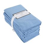 Lushomes Cloth Napkin Set of 12 with Mitted Corners, Cotton Table Dinner Linen, Eco-Friendly Cotton Fabric, Machine Washable for Dinner, Restaurant & Banquet, 18x18 Inches (45x45 Cms), Sky Blue