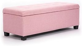 La Bella Storage Ottoman Fabric - Pink