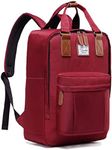 School Backpack, VASCHY Lightweight Backpack for Women Men Water Resistant Casual Daypack Bookbag Fits 15.6 Inch Laptop for Teen Girls/Work/Travel/College Burgundy