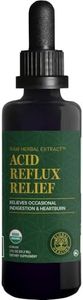 Global Healing Center Acid Reflux Relief Organic Liquid Supplement W/Slippery Elm - Helps Upset Stomach, Heartburn, Indigestion - Supports Body's Defense Against Digestive Issues - 2 Fl oz