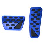 CEBAT 2PCS Blue Non-Slip Performance Foot Pedals Pads Auto Aluminum Pedal Covers for Jeep Wrangler JL/JLU 2018-2023,2020 2021 2022 Gladiator JT