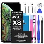 SHENMZ Battery for iPhone Xs, (2023 New Version) 4500mAh Upgraded Higher Capacity 0 Cycle Battery Replacement for iPhone Xs Model A1920, A2097, A2098, A210 with Complete Repair Tool Kits