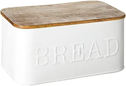 Mud Pie Circa Bread Box white, 5 1/4" x 12"