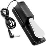 Sustain Pedal Universal for Yamaha Casio Roland Korg Behringer Moog Piano Midi Electronic keyboards Style with Polarity Switch, 1/4'' Input Plug