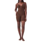 Spanx SPANXsculpt Power Series High-Waisted Mid-Thigh Short - Lightweight, All-Day Comfort - Core Control Shapewear - Chestnut Brown - Large
