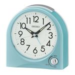 SEIKO Maris Non Ticking Desk/Alarm Clock, Blue