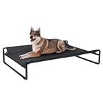 Veehoo Original Cooling Elevated Dog Bed, Outdoor Raised Dog Cots Bed for Large Dogs, Portable Standing Pet Bed with Washable Breathable Mesh, No-Slip Feet for Indoor Outdoor, X-Large, Black, CWC2201