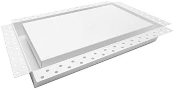Fittes Drywall Pro Flush Wall Vent Cover 10x14 1/4 Inch, AC & Heat HVAC Wall and Ceiling Cover, Air Register, Luxe , Steel, White