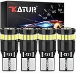 KATUR 194 LED Light Bulb 6000K White Super Bright 168 2825 W5W T10 Wedge 24-SMD 3014 Chipsets LED Replacement Bulbs CANBUS Error Free for Car Dome Map Door Courtesy License Plate Lights (4pcs,White)