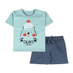 ARIEL Baby Boys & Baby Girls Cotton Printed Round Neck Half Sleeve T-Shirt & Short Trendy Summer Clothing Sets(AR-BHALFSS-69-Org-pp-ours_Multicolor_6 Months - 9 Months)