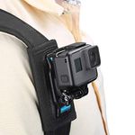 TELESIN Backpack Shoulder Strap Mount with Adjustable Plate Pad, Fast Strap Holder Attachment System for GoPro Hero 2018/7/6/5/4/3, Session, Xiaomi YI, SJCAM, APEMAN, Campark, Crosstour