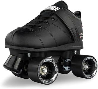 Crazy Skates Rocket Roller Skates - Quad Skates for Men and Women - Black (Size: Mens 10 / Womens 11)