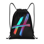 Pazacon Drawstring Backpack Sports Gym Bag for Women Men, Letter-h, M-19.6"*16.5", Custom