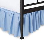 Ruffled Bed Skirt Split Corners Ultrasoft Poly Cotton/Microfiber Upto 24" Drop Expertise Tailored Fit Wrinkle Free Bed Skirt (Twinxxl-Sky Blue)(Available in All Bed Sizes and 10 Colors)