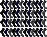 48 Pairs Heavy Duty Work Socks for Men, Thick Winter Boot Sock (Assorted Black/Navy/Gray, Mens 10-13 (Shoe sizes 7-12))