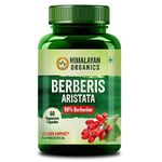 Himalayan Organics Berberis Aristata Berberine 98% with Milk Thistle for 2X Liver Support - 60 Veg Capsules