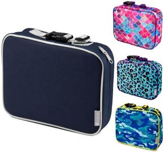 Bentology Lunch Bag for Boys- Kids Insulated Durable Lunchbox Tote Fits Bento Boxes, Containers, Jars & Water Bottles- Reusable School Lunch Sleeve w Clip on Handle- Keep Food Hotter or Colder Longer
