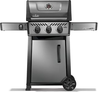 Napoleon Freestyle 365 Propane Gas BBQ Grill - F365DPGT - Barbecue Gas Cart, With 3 Burners, Folding Side Shelves, Instant Failsafe Ignition, Porcelain Coated Cast Iron Cooking Grids