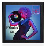 Vinyl Frame Wall Album Art Display Frame for LP 12" Record Cover Sleeve Black (Matt Black)