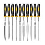 Luo ke 10 Pieces Mini Handheld Diamond Needle File Various Shape Raft Needle Rasper Metal Cutting Tool Glass Agate Jewelry Buffing Set(4X160mm)