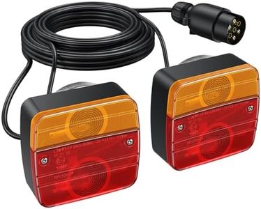 PROZOR 2PCS 12V Luces Traseras para Remolque Pilotos Traseros para Remolque Homologado E13 con Cable Magnético y 7.5m Cable para Remolque Caravana Camión Tractor Barco Aprobadas por ECE R1
