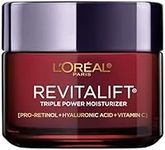 L'Oreal Paris Revitalift Triple Power Anti-Aging Face Moisturizer, Pro Retinol, Hyaluronic Acid & Vitamin C, Reduce Wrinkles 2.55 Oz