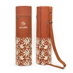 Wiselife Yoga Mat Bag Premium Carry Bag, Full Easy Access Zip, Multi Functional Storage Pockets & Adjustable Shoulder Strap (Brown)