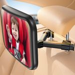 Lamicall Baby Car Mirror for Back Seat - [2026 Safest Triangle Hook Clip], Shatterproof Acrylic Mirror & Anti-Shake Car Mirror for Rear Facing, 360° Rotation & 175° Clear View, New Born Essentials