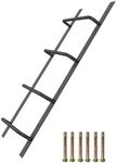 4-Rung Window Well Ladder, Heavy Duty Steel Basement Egress Ladder, Fire Escape Ladder for Emergency Home Safety(45.2" Lx17.9 W, Straight, Matte Black)