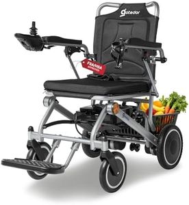 Aotedor Electric Wheelchair for Adults, 500W Motor All-Terrain Foldable Power Motorized Wheelchairs, Airline Approved Portable Travel Wheelchair with 15 Miles Long Range Lithium Battery