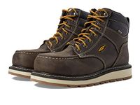 KEEN Utility Men's Cincinnati 6" Composite Toe Waterproof Wedge Work Boots, Dark Chocolate/Sandshell, 13 Wide