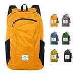 4monster Packable Backpack Ultra Lightweight, Foldable Backpack Water Resistant, Hiking Daypack for Travel Camping Outdoor, Daily Walk-around, Cycling, Sports, Excursions(Orange, 24L)