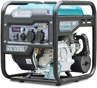 Könner & Söhnen KS 3300i. Benzin-Inversor Generator 3300W, stromerzeuger mit 2xSchuko 230V, notstromgenerator mit LED-Anzeige, generador mit Kupferwicklungen, EURO 5