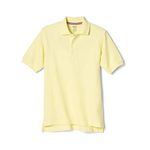 French Toast Boys' Short Sleeve Pique Polo Uniform Shirt (Standard & Husky), Yellow, 14-16