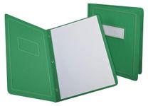 Oxford Panel and Border Report Covers, 100 Sheet Capacity, Letter, Green, 25/Box