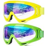 Braylin 2-Pack Snow Ski Goggles, Sn