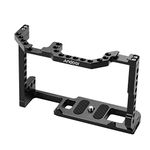 Andoer Camera Cage Aluminum Alloy with Dual Cold Shoe Mount 1/4 Inch Screw Compatible with Canon EOS 90D/80D/70D DSLR Camera