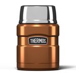 Thermos Stainless King Food Flask, 470ml Capacity - Sleek Multi- Purpose Flask for Daily Food Prep - Durable Stainless Steel with Classic Copper Finish - Ideal for On-the-Go Meals & Drinks