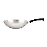 Tramontina Stainless Steel Wok | 28 cm (3.3 Litre) | Induction-Ready | Silicone Comfortable Handles | Dishwasher-Safe 62138/282