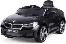 BMW Official Licensed 6 Series GT Electric Kids Ride On Cars Motorized Vehicles Parental Remote, Rear Suspension, Mp3 Player, LED Light, Black