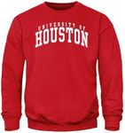 Barnesmith University of Houston, UH Cougars, Adult Unisex Crewneck Sweatshirt, Classic, Red, X-Large