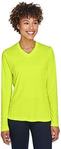 Team 365 Women's Zone Performance Long-Sleeve T-Shirt, Safety Yellow, Medium