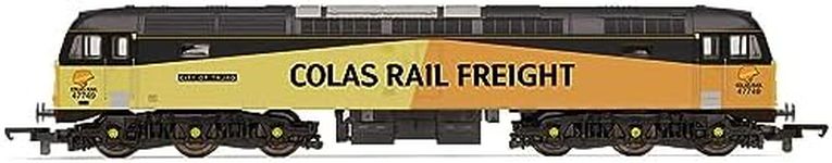 Hornby R30045 Colas Rail, Class 47, Co, 47749 'City of Turo' Railroad Locomotives, Yellow, 70 mm