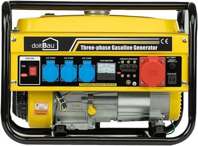 Stromgenerator mit Benzin|Stromerzeuger mit Zubehör,Notstromaggregat leise| 2/5 Steckdosen 3x 230V /1x 400V/ 1x12V|7PS Stromgenerator (5 Steckdosen (3000W YFG3500))