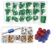 Saipor 3 Sets Car A/C Repair Kit, 270pcs Rubbber O-Ring Assortment Kits Seal Gasket Washer Set + 40PCS Car Air Conditioner Valve Core Kit R12 R134a A/C Valves Cores + 10pcs R134a AC Valve Caps