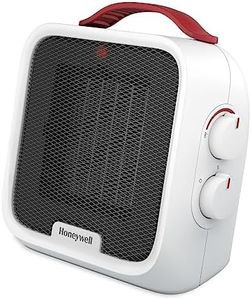 Honeywell HCE210WC HeatBud® XL Ceramic Space Heater for Personal, Small Room, Indoor Use, Portable, 1500W And 900W, Adjustable Thermostat, White