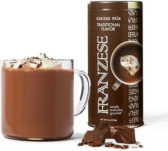 Franzese Italian Traditional Hot Cocoa Mix | Imported From Italy, Enjoy as a Gourmet Sipping Chocolate or Traditional Cocoa. Add Milk, Whisk, Simmer & Enjoy. (Perfect for Baking & More. Gluten Free, Non-GMO), Arrives in 1 Giftable Tin, 10 Servings