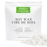 Soy wax 5 lb / 2.27 kg Pure & Natural Candle wax – All-purpose eco soy wax for candle making, Plant based, suitable for making all types of candles and wax melts, cire de soya pour bougie Amson Naturals